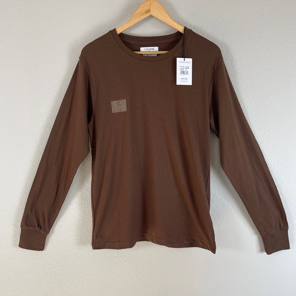 Noize Jones Earth Brown Men's Long Sleeve Vegan Recycled Shirt Men's Medium NWT - Picture 1 of 12